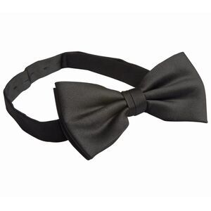 Premier Tie - Unisex Plain Bow Tie (Pack of 2) / Black